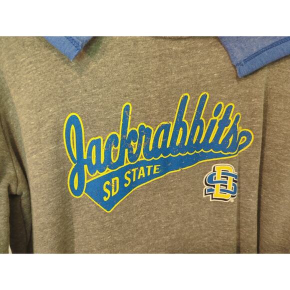 New South Dakota Jackrabbits College Sweatshirt Women’s Large Blue Gray Soft - Picture 2 of 8